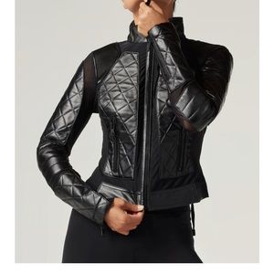 Blanc Noir Leather Moto Jacket - Large